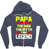 papa the man the myth the legend 2 Zipper Hoodie