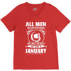 All Men Are Created Equal But Only the Best Are Born In January V-Neck Tee