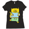 meow is running Ladies Fitted T-Shirt