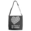 my boxer is my valentine Adjustable Strap Totes