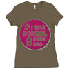 I WAS NORMAL 3 DOGS Ladies Fitted T-Shirt