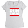 run saiyan Women's Triblend Scoop T-shirt