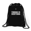bass player timing is everything Drawstring Bags