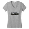 softball rocks Women's V-Neck T-Shirt