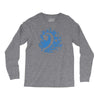 bass clef in blue Long Sleeve Shirts