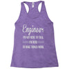i'm not here to talk Racerback Tank