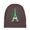 paris script eiffel tower french france Baby Beanies