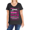 quens are born in april Ladies Curvy T-Shirt