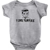 i like turtles t shirt s m l xl 2xl 3xl funny zombie kid humor geeky n Baby Onesie