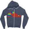 racing rainbow Zipper Hoodie