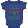 ugly sweater dinosour Baby Bodysuit