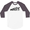 evolution of table tennis or ping pong mens black t shirt top 3/4 Sleeve Shirt