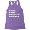 bears, beets, battlestar galactica Racerback Tank