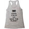 save the planet Racerback Tank