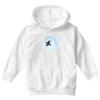 Biker Dinosaur - Dinosaur Riding A Bike To The Moon Youth Hoodie