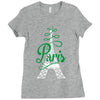 paris script eiffel tower french france Ladies Fitted T-Shirt