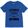 Legends Are Born In October V-Neck Tee
