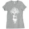 nature guitar white tree music banksy art Ladies Fitted T-Shirt