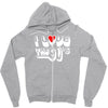 i love the 90's  musik dj fun Zipper Hoodie