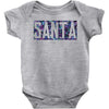 santa colorful glitter Baby Bodysuit