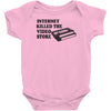internet killed the video store Baby Onesie