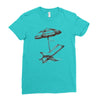 beach umbrella Ladies Fitted T-Shirt