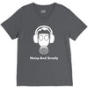 noisy and smelly hazard warnign sign V-Neck Tee