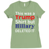 this was a trump shirt but hillary deleted it Ladies Fitted T-Shirt
