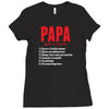Papa Noun Definition Ladies Fitted T-Shirt