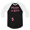 Muggle On Board Pink 3/4 Sleeve Shirt