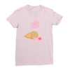ice cream ghost Ladies Fitted T-Shirt
