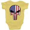 skull u.s.a. back Baby Bodysuit