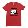say no to doing things Ladies Fitted T-Shirt