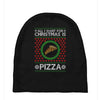 All I Want For Christmas Is Pizza Ugly Christmas For Dark Baby Beanies