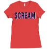 scream 3d Ladies Fitted T-Shirt