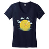 partly cloudy Women's V-Neck T-Shirt