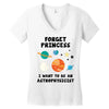 Forget Princess, I Want To Be An Astrophysicist Women's V-Neck T-Shirt