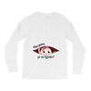 disculpame ya es agosto white girl black print Long Sleeve Shirts