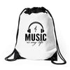 music is my life Drawstring Bags
