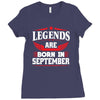 Legends Are Born In September Ladies Fitted T-Shirt