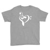 music heart rock baseball jersey Youth Tee