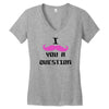 i mustache you a question pink mustache Women's V-Neck T-Shirt
