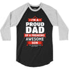 proud dad son 3/4 Sleeve Shirt
