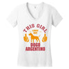 This Girl Loves Her Dogo Argentino Women's V-Neck T-Shirt