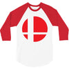 smash bros tribute unisex vinyl 3/4 Sleeve Shirt