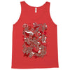rood en wit Tank Top
