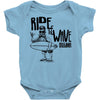ride the wave california Baby Onesie