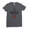 jet chemtrails red &amp; grey logo Ladies Fitted T-Shirt