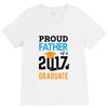 Class of 2017 Proud Father Graduation V-Neck Tee