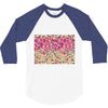 pink triangle print 3/4 Sleeve Shirt